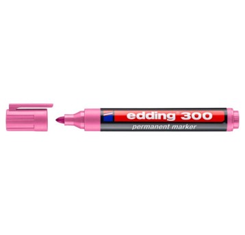 Marker permanentny EDDING E-300 końcówka okrągła 1,5mm kol. różowy [4-300009]