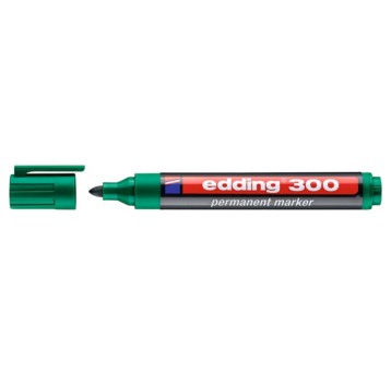 Marker permanentny EDDING E-300 końcówka okrągła 1,5mm kol. zielony [4-300004]