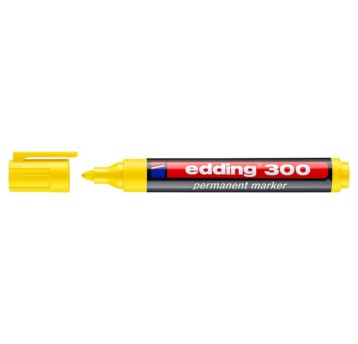 Marker permanentny EDDING E-300 końcówka okrągła 1,5mm kol. żółty [4-300005]