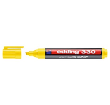 Marker permanentny EDDING E-330 końcówka ścięta 1-5mm kol. żółty [ED-330005]