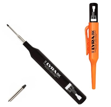 Marker permanentny LYRA końcówka okrągła 1mm kol. czarny do znakowania w trudno dostępnych miejscach [L4480099]