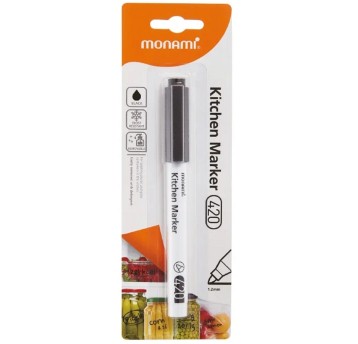Marker permanentny MONAMI KITCHEN 420 2080154502 końcówka okrągła 1,2mm kol. czarny do oznaczania mrożonek [160-2474]