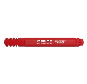 Marker permanentny OFFICE PRODUCTS końcówka okrągła 1-3mm kol. czerwony [17071211-04]