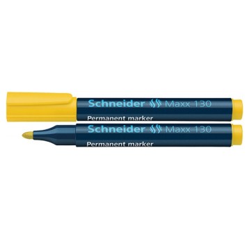 Marker permanentny SCHNEIDER MAXX 130 końcówka okrągła 1-3mm kol. żółty [SR113005]