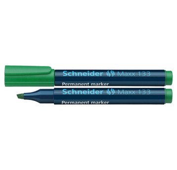 Marker permanentny SCHNEIDER MAXX 133 końcówka ścięta 1-4mm kol. zielony [SR113304]