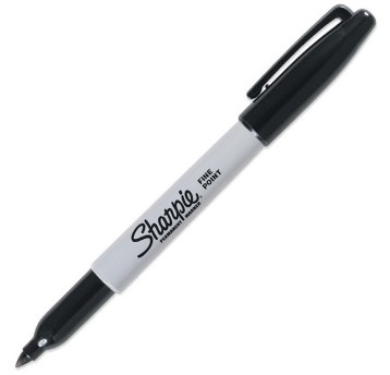 Marker permanentny SHARPIE Fine końcówka okrągła 1mm kol. czarny [S0810930]