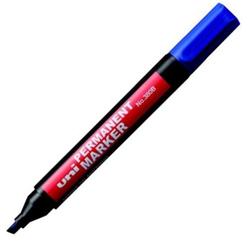 Marker permanentny UNI 380 B końcówka ścięta 1-4,5mm kol. niebieski [UNNO380B/DNI]