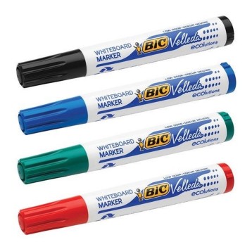 Marker tablicowy suchościeralny BIC VELLEDA 1701 końcówka okrągła 1,5mm kpl. 4 kol. [904941]
