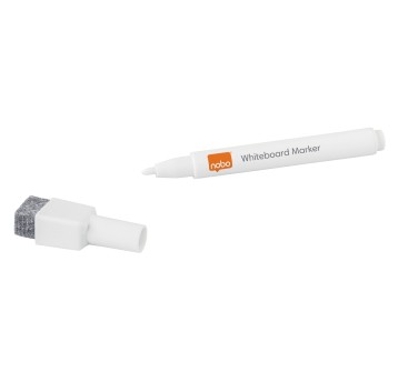 Marker tablicowy suchościeralny NOBO końcówka okrągła 1-3mm kol. biały kpl. 6 szt. [1915444]