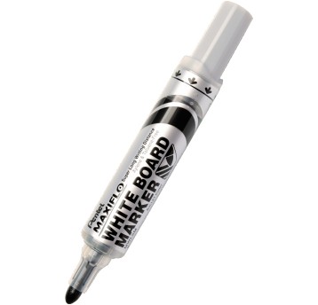Marker tablicowy suchościeralny PENTEL MAXIFLO MWL5M końcówka okrągła 2-2,5mm kol. czarny z tłoczkiem [MWL5M-AO]