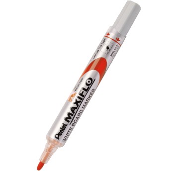 Marker tablicowy suchościeralny PENTEL MAXIFLO MWL5S końcówka okrągła 1,1-2,2mm kol. czerwony z tłoczkiem [MWL5S-B]