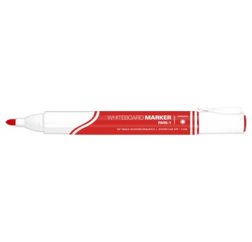 Marker tablicowy suchościeralny RYSTOR RMS-1 końcówka okrągła 1,5-3mm kol. czerwony [456-001]