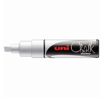 Marker z farbą kredową UNI CHALK PWE8K końcówka ścięta 8mm kol. biały