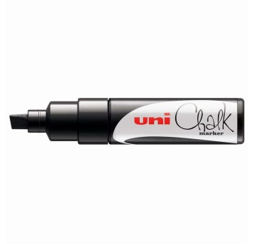Marker z farbą kredową UNI CHALK PWE8K końcówka ścięta 8mm kol. czarny
