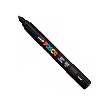 Marker z farbą plakatową UNI POSCA PC5M końcówka okrągła 1,8-2,5mm kol. czarny