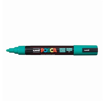 Marker z farbą plakatową UNI POSCA PC5M końcówka okrągła 1,8-2,5mm kol. szmaragdowy