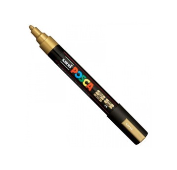 Marker z farbą plakatową UNI POSCA PC5M końcówka okrągła 1,8-2,5mm kol. złoty