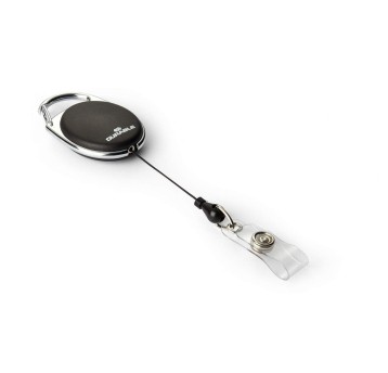 Mechanizm ściągający do identyfikatorów DURABLE Jojo Style z paskiem na zatrzask kol. czarny 10 szt. [832401]