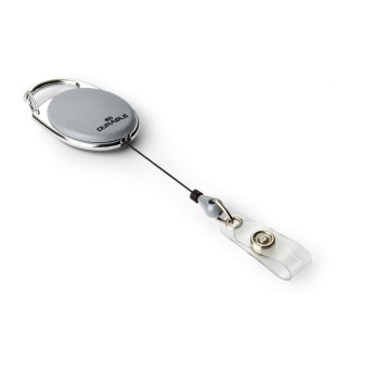 Mechanizm ściągający do identyfikatorów DURABLE Jojo Style z paskiem na zatrzask kol. szary 10 szt. [832410]