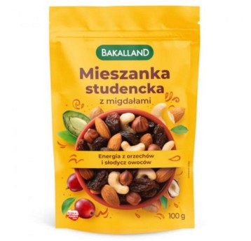 Mieszanka studencka BAKALLAND z migdałami torebka 100g
