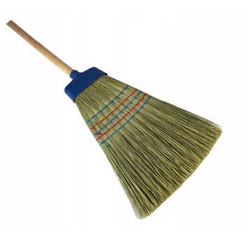 Miotła z kijem dł. 130cm MAAN kol. jasnobrązowy naturalna trawa sorgo, trzonek drewniany