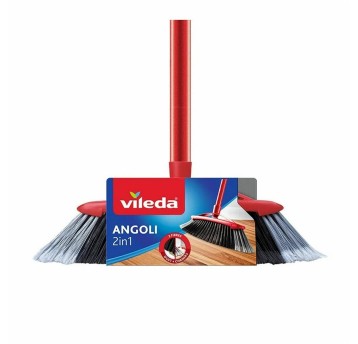 Miotła z kijem dł. 130cm VILEDA Angoli 2w1 kol. czerwony profilowana [14974]
