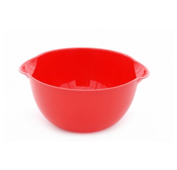 Miska z miarą tworzywo sztuczne kol. czerwony 4500ml Ø26cm MINTRA Classic [3616]