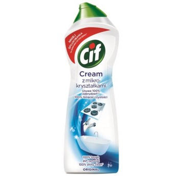 Mleczko do czyszczenia powierzchni i urządzeń sanitarnych CIF Cream Original białe 780ml z mikrokryształkami