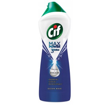 Mleczko do czyszczenia powierzchni i urządzeń sanitarnych CIF Max Power Ocean Wave 1L z wybielaczem