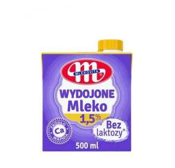 Mleko UHT 1,5% MLEKOVITA Wydojone bez laktozy 500ml