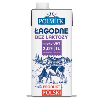 Mleko UHT 2,0% POLMLEK bez laktozy 1L