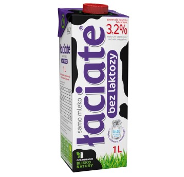 Mleko UHT 3,2% ŁACIATE bez laktozy 1L