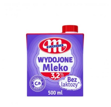 Mleko UHT 3,2% MLEKOVITA Wydojone bez laktozy 500ml