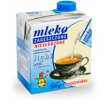 Mleko zagęszczone 4% GOSTYŃ Ligtht niesłodzone 500ml