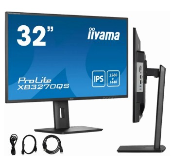 Monitor 31,5" LED IPS 2560 x 1440 WQHD 16:9 IIYAMA PROLITE kol. czarny głośniki [XB3270QS-B5]