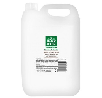 Mydło w płynie zapas hipoalergiczne BIAŁY JELEŃ bezzapachowe 5L