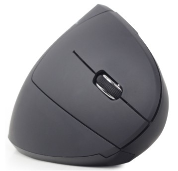 Myszka bezprzewodowa GEMBIRD MUSW-ERGO-01 kol. czarny ergonomiczna, pionowa, 6 przycisk