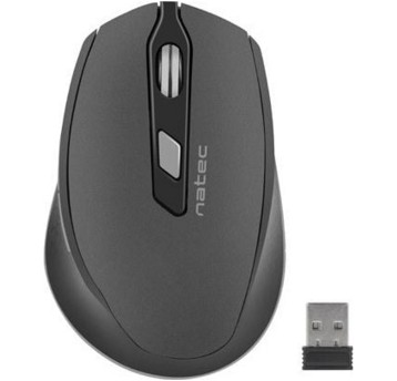 Myszka bezprzewodowa NATEC Siskin kol. czarno-szary silent, 2400dpi [NMY-1423]