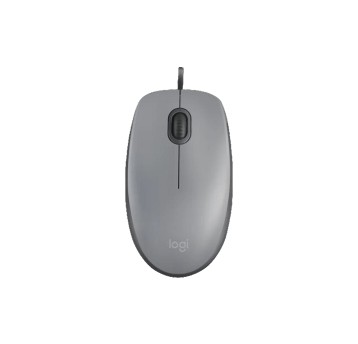 Myszka przewodowa LOGITECH M-110 Silent kol. szary 1,8m [910-005490]