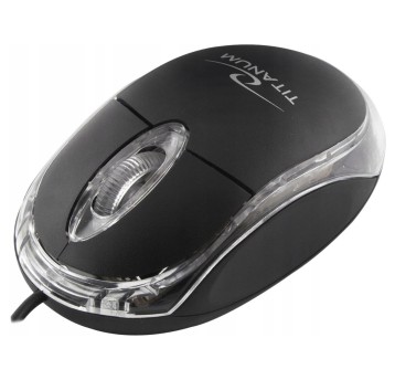 Myszka przewodowa TITANUM Raptor 3D kol. czarny 1,2m 1000dpi [TM102K]