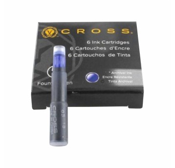 Naboje do piór wiecznych CROSS krótkie kol. czarny 6 szt. niezmywalne [CR8921]
