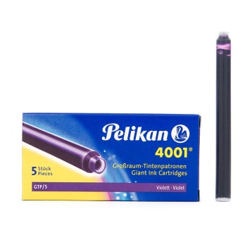 Naboje do piór wiecznych PELIKAN długie kol. fioletowy 5 szt. niezmywalne [8620]