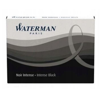 Naboje do piór wiecznych WATERMAN krótkie kol. czarny 8 szt. niezmywalne [S0110850]