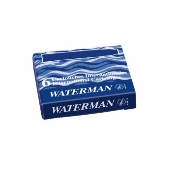 Naboje do piór wiecznych WATERMAN krótkie kol. niebieski 6 szt. [S0110950]