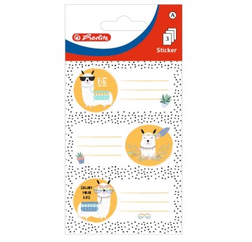 Naklejki na zeszyt HERLITZ LAMA 9 szt. [50034284]
