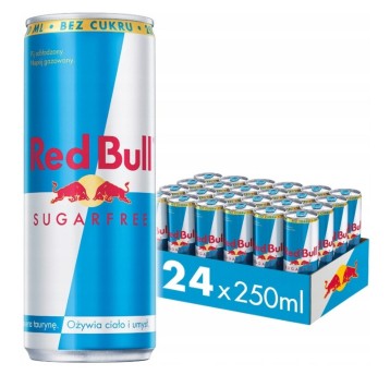 Napój energetyczny RED BULL bez cukru puszka 250ml 24 szt.
