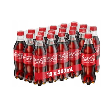 Napój gazowany COCA-COLA butelka plastik 500ml 18 szt.
