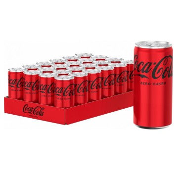 Napój gazowany COCA-COLA ZERO puszka 330ml 24 szt.