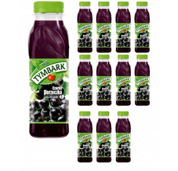 Napój owocowy TYMBARK czarna porzeczka butelka plastik 300ml 12 szt.
