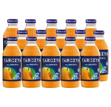 Nektar owocowy TARCZYN pomarańcza butelka szkło 300ml 15 szt.
